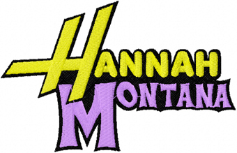 Hannah Montana logo machine embroidery design